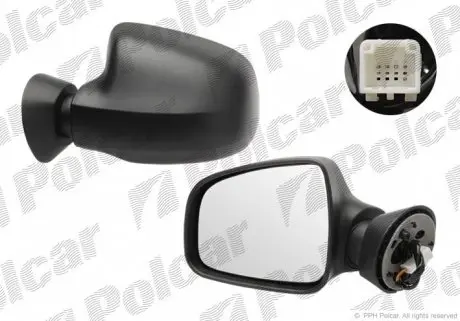 2801513M Дзеркало зовнішнє лівий POLCAR підбір по vin на Brocar