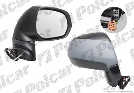 2317524M Дзеркало зовнішнє правий POLCAR підбір по vin на Brocar