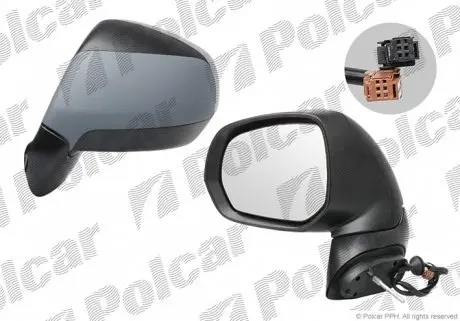 2317514M Зеркало внешнее POLCAR підбір по vin на Brocar