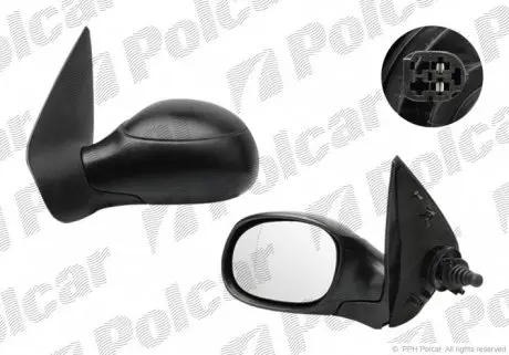5723512M Зеркало внешнее POLCAR підбір по vin на Brocar