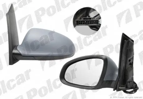 5511514M Зеркало внешнее POLCAR подбор по vin на Brocar