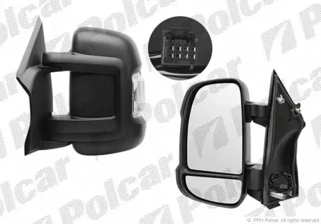 577052M Зеркало внешнее POLCAR підбір по vin на Brocar