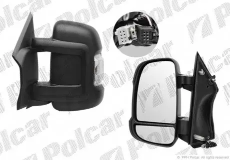 5770511M Зеркало внешнее POLCAR підбір по vin на Brocar