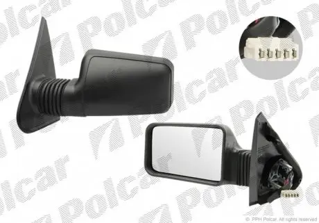 5745525E Дзеркало зовнішнє правий POLCAR підбір по vin на Brocar