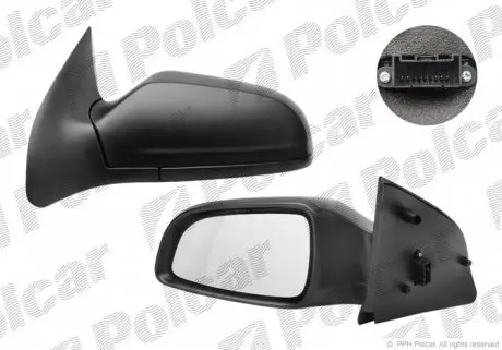 5509527M Дзеркало зовнішнє POLCAR підбір по vin на Brocar
