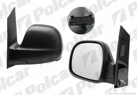 5040514M Дзеркало зовнішнє лівий POLCAR підбір по vin на Brocar