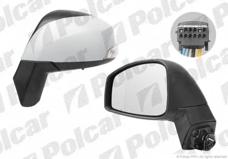 6073525M Дзеркало зовнішнє правий POLCAR підбір по vin на Brocar