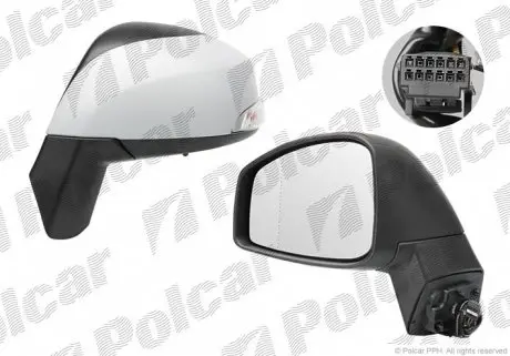6073524M Дзеркало зовнішнє правий POLCAR підбір по vin на Brocar