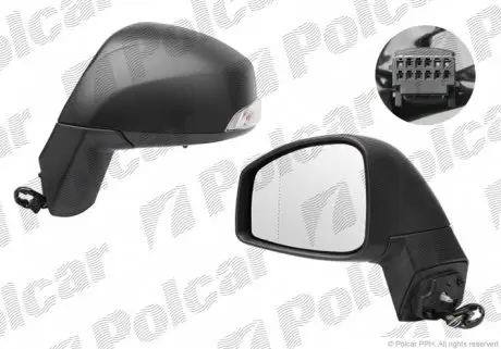 6073512M Дзеркало зовнішнє лівий POLCAR підбір по vin на Brocar
