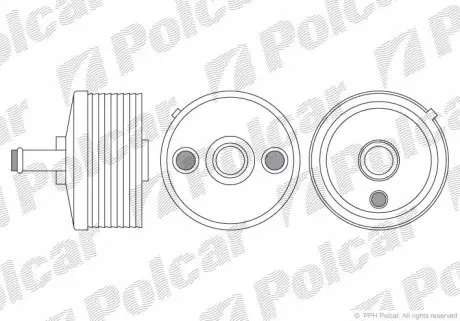 9513L82 Радіатор масляний Skoda/VAG/Audi/Seat 1.6-2.0 (AKП 6 ступ.) 02-14 POLCAR підбір по vin на Brocar