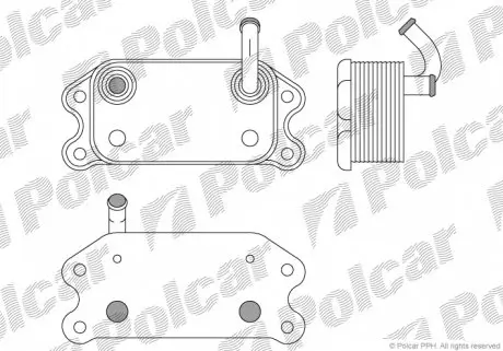 9080L81 Радіатор масла POLCAR підбір по vin на Brocar