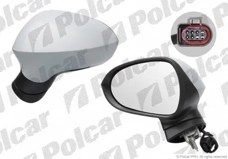 67265191M Дзеркало зовнішнє лівий POLCAR підбір по vin на Brocar