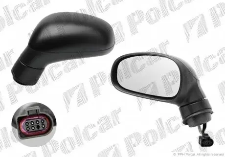 6726515M Дзеркало зовнішнє лівий POLCAR підбір по vin на Brocar