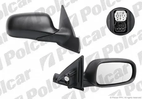 6530513M Дзеркало зовнішнє лівий POLCAR підбір по vin на Brocar