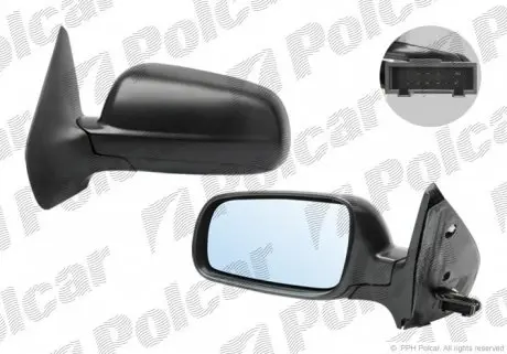 9541514M Дзеркало зовнішнє лівий POLCAR підбір по vin на Brocar