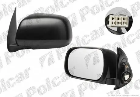 8192524M Дзеркало зовнішнє правий POLCAR підбір по vin на Brocar