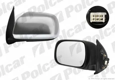 8192515M Дзеркало зовнішнє лівий POLCAR підбір по vin на Brocar