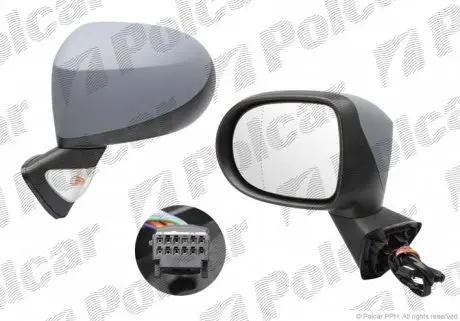 6058515M Зеркало внешнее POLCAR підбір по vin на Brocar