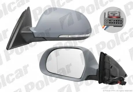6926514M Дзеркало зовнішнє лівий POLCAR підбір по vin на Brocar