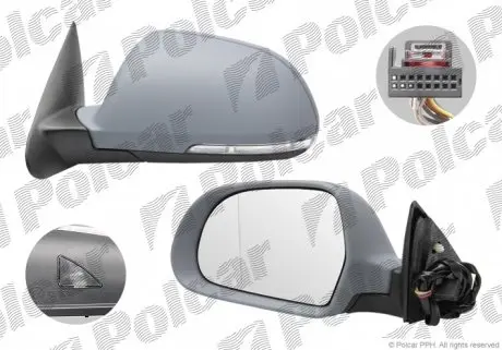 6923526M Дзеркало зовнішнє правий POLCAR підбір по vin на Brocar