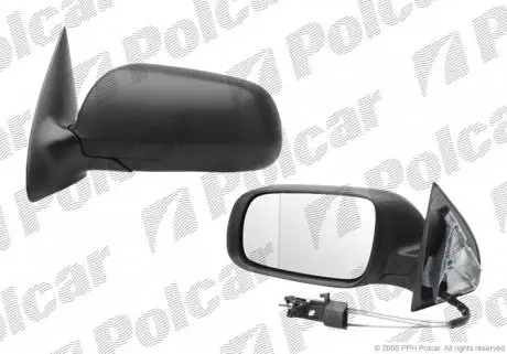 6913512M Дзеркало зовнішнє лівий POLCAR підбір по vin на Brocar