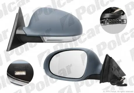 6925525M Зеркало внешнее POLCAR подбор по vin на Brocar