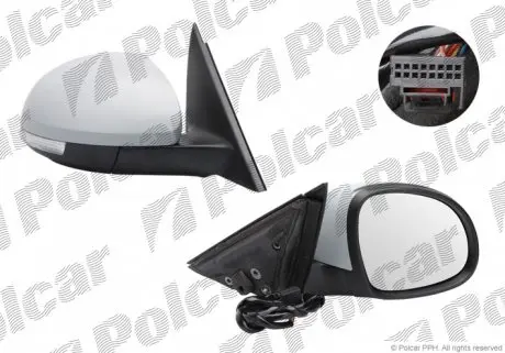 6935524M Дзеркало зовнішнє правий POLCAR підбір по vin на Brocar