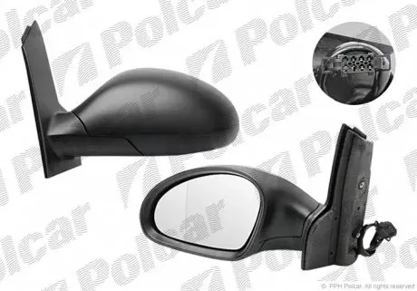 6755524M Дзеркало зовнішнє правий POLCAR підбір по vin на Brocar