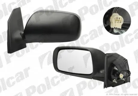 8115524M Зеркало внешнее POLCAR подбор по vin на Brocar