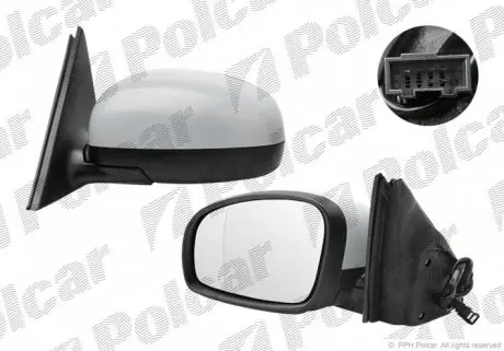 6915525M Зеркало внешнее POLCAR подбор по vin на Brocar