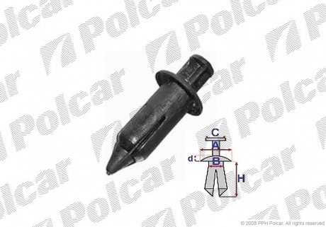 RXB22084 Колышек POLCAR подбор по vin на Brocar