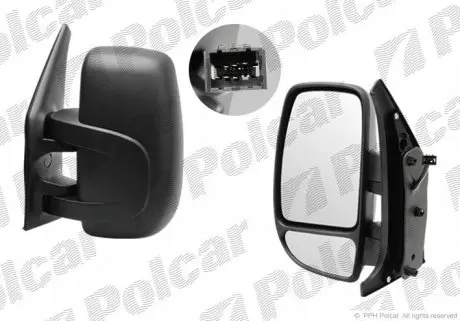 6042514M Зеркало внешнее POLCAR подбор по vin на Brocar