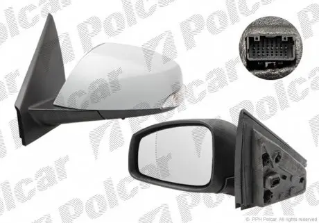 6039513M Дзеркало зовнішнє лівий POLCAR підбір по vin на Brocar