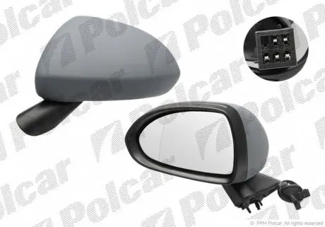 5558525M Дзеркало зовнішнє правий POLCAR підбір по vin на Brocar