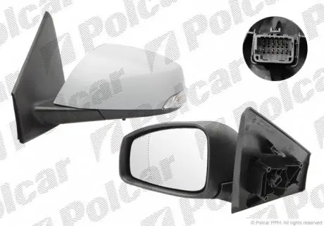 6014525M Дзеркало зовнішнє POLCAR підбір по vin на Brocar