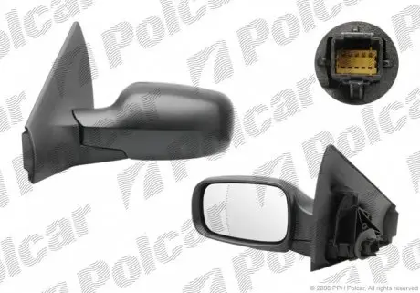 6012523M Зеркало внешнее POLCAR підбір по vin на Brocar