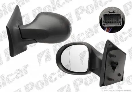 6001513M Дзеркало зовнішнє POLCAR підбір по vin на Brocar