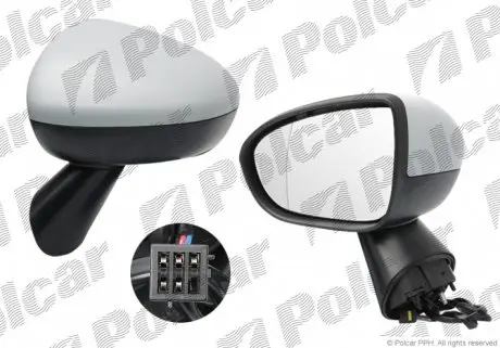 5546514M Дзеркало зовнішнє POLCAR підбір по vin на Brocar