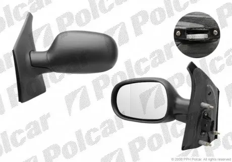 6007525M Дзеркало зовнішнє правий POLCAR підбір по vin на Brocar