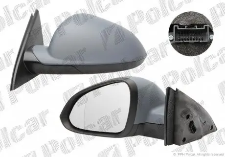 5520515M Дзеркало зовнішнє POLCAR підбір по vin на Brocar