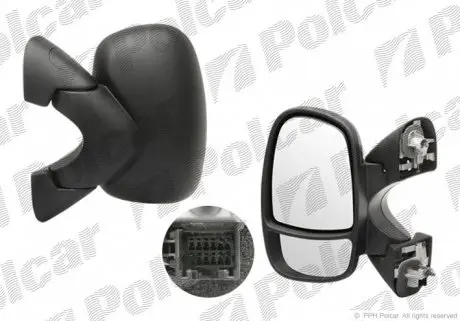 6026514M Дзеркало зовнішнє лівий POLCAR підбір по vin на Brocar