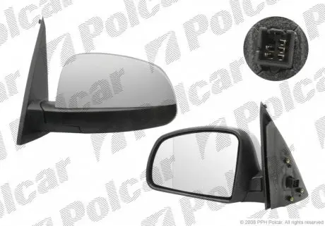 5559524M Дзеркало зовнішнє правий POLCAR підбір по vin на Brocar