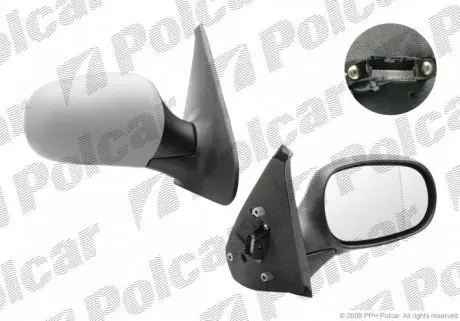 6015525M Дзеркало зовнішнє правий POLCAR підбір по vin на Brocar