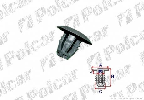 RXC10149 Пистон обивки POLCAR подбор по vin на Brocar