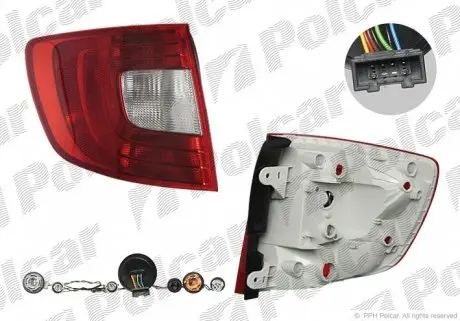 6926872S Фонарь задний POLCAR подбор по vin на Brocar