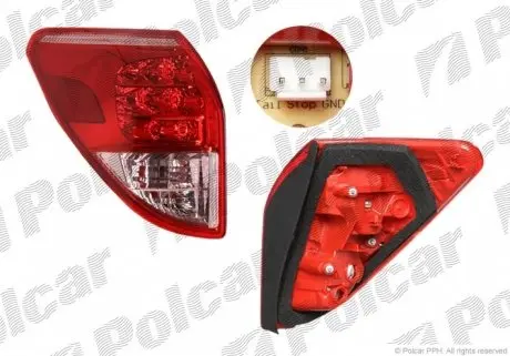 814887E Фонарь задний POLCAR подбор по vin на Brocar