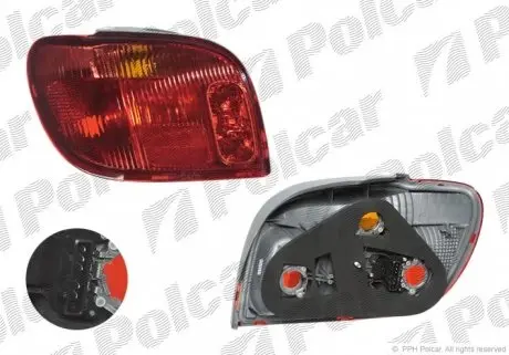 8104871E Фонарь задний POLCAR подбор по vin на Brocar