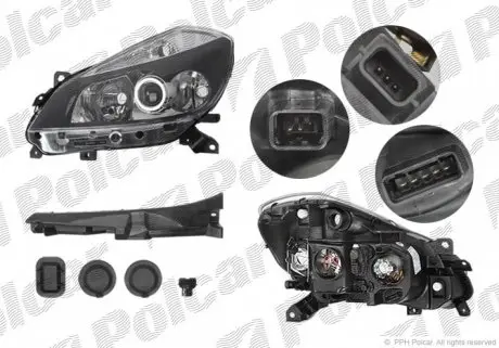 6055094E Фара основная POLCAR підбір по vin на Brocar