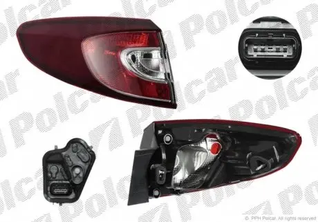 6014873V Ліхтар задній POLCAR підбір по vin на Brocar