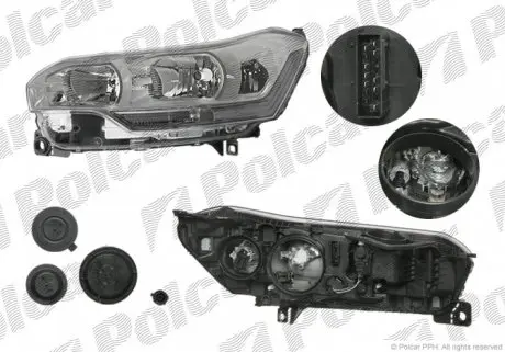 233410E Фара основная POLCAR подбор по vin на Brocar